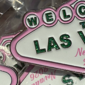 Las Vegas 2026 Boule Lapel <b>Pin</b> Gold Pink Green Enamel Commemorative Event Brooch Decorative Souvenir <b>Badge</b> for Suit - Product Image 2