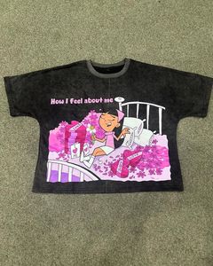 เสื้อยืดคอกว้างทรงปกติสำหรับผู้ชายคุณภาพสูง พิมพ์ลายแบรนด์ตามสั่ง ดีไซน์ไหล่ตก สไตล์ลำลอง ผ้าโพลีเอสเตอร์/คอตตอนฟลีซ พลัสไซส์ - Product Image 3