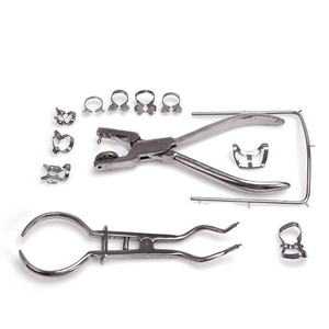 Juego de pinzas para dique de goma dental con fórceps, marcos, retenedores y accesorios de acero inoxidable para aislamiento dental - Product Image 6