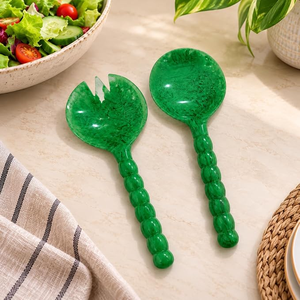 Juego de Servidores de Ensalada de Resina Hechos a Mano, Diseño Artístico Moderno, Diseños Personalizados, Aptos para Lavavajillas, Microondas y Horno, Color Personalizable - Product Image 1