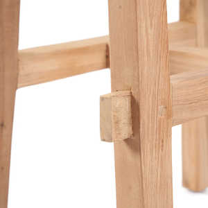 เก้าอี้บาร์ไม้สักแท้สไตล์โมเดิร์น พร้อมพื้นผิวธรรมชาติ เหมาะสำหรับร้านอาหาร คาเฟ่ โรงแรม ใช้สำหรับรับประทานอาหารกลางแจ้งและในห้องนั่งเล่น - Product Image 6