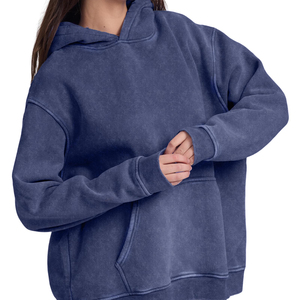 Sweat-shirt à capuche oversize en molleton de coton premium, personnalisable, vente en gros, fabricant de vêtements OEM ODM, modèle vierge oversize - Product Image 3