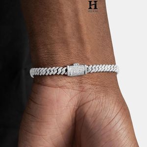 <b>Iced</b> <b>Out</b> Miami Cuban Link Bracelet Diamond Prong Cuban <b>Chain</b> Bracelet Hip Hop Men Jewelry - Product Image 3
