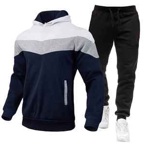 Conjunto Deportivo Informal de Alta Calidad para Hombre, Sudadera con Capucha y Pantalones Lisos, Logotipo Personalizado por Sublimación, Conjunto Deportivo - Product Image 4