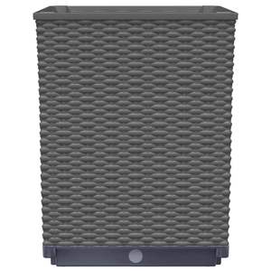 Ensemble de 4 pots et jardinières décoratifs élégants en polypropylène noir de taille moyenne - Product Image 6