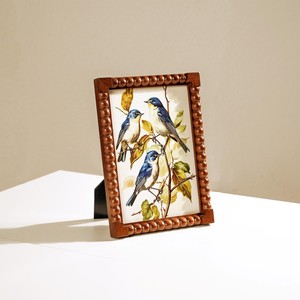 Assured Quality Wooden Photo <b>Frame</b> Rectangle Vertical Classic Design With Bird Art Tabletop Display - Product Image 1
