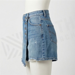 Shorts de Mezclilla para Mujer, Cintura Alta, Transpirables, que Absorben la Humedad, con Bolsillos, de Alta Calidad, Moda Veraniega, Ropa Urbana - Product Image 3
