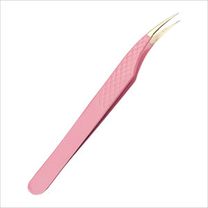 Pinzas Profesionales Duraderas para Pestañas de Acero Inoxidable, Diseño Personalizable OEM, Clip con Punta Dentada Blanca Impresa, Precisión - Product Image 1