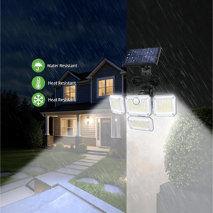 ไฟสปอร์ตไลท์โซลาร์เซลล์แบบมุมกว้าง 333 LED พร้อมเซ็นเซอร์ตรวจจับความเคลื่อนไหว 3 โหมด 270 องศา แสงสีขาวกลางวัน สำหรับภายนอกอาคาร - Product Image 2