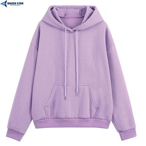 Unisex Lavender Hooded Tracksuit Full Sleeve Casual Sweatshirt Pants Set Solid Color Loose Fit Breathable Autumn Wear - Product Image 5