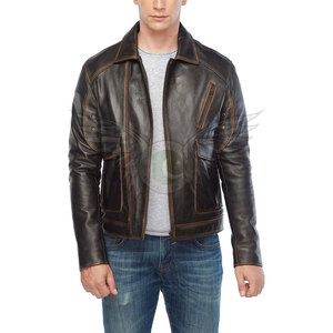 Casual Streetwear Men’s Modern Leather <b>Jacket</b> <b>Slim</b> <b>Fit</b> Urban Wear Lightweight Winter Casual Stylish Men Fashion Leather <b>Jacket</b> - Product Image 1
