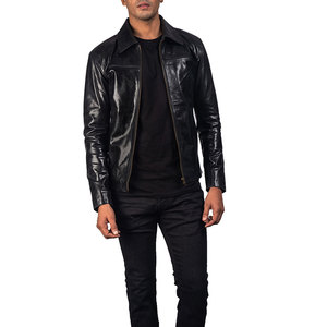 Classic College Style trucker Leather Jackets Best Design <b>Men</b> Winter Custom Design Leather jacket for <b>men</b> - Product Image 4