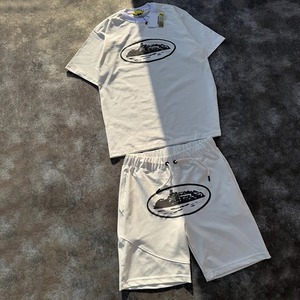 Conjunto Premium de Camiseta sin Mangas y Pantalones Cortos de Mezclilla, Estilo Urbano de Lujo, para Hombre, Talla Grande - Product Image 2