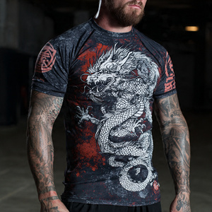 Bodybuilding Training MMA Workout Tops Men Lightweight Sublimation <b>Boxing</b> MMA T <b>Shirts</b> Men's - Product Image 6