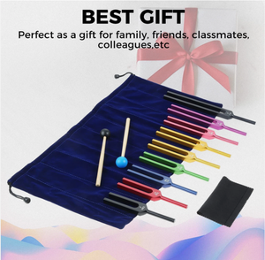 Mars International Ensemble de 9 diapasons Solfeggio pour la guérison, 9 colorés, 9 colorés.. - Product Image 3