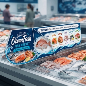 Exhibidor de PVC sin BPA, Práctico para Estantes de Supermercados, Publicidad de Productos, Promoción de Productos, Letrero POS - Product Image 1