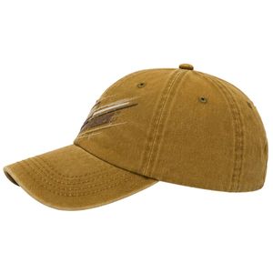 Custom Mustard Vintage Washed <b>Baseball</b> <b>Cap</b> With Geometric Embroidery Curved Brim Adjustable Unisex Custom Logo OEM ODM Dad Hat - Product Image 6