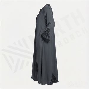2025 OEM Kimono Abaya pour femmes musulmanes, en tissu polyester épais, doux et très extensible, col en V, manches longues, pour fêtes, Ramadan, mariages - Product Image 3