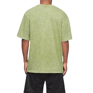 Camisetas Oversize con Lavado Ácido Más Vendidas, 100% Algodón, Manga Larga, Camisetas de Verano para Hombre, Estilo Urbano, Fabricadas en Diferentes Colores - Product Image 3