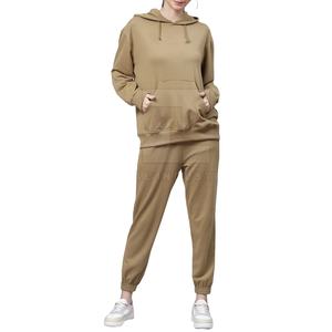 Survêtements d'hiver écologiques à capuche pour femmes sur mesure 100% coton quantité minimale de commande bas Design unique Marque privée - Product Image 2