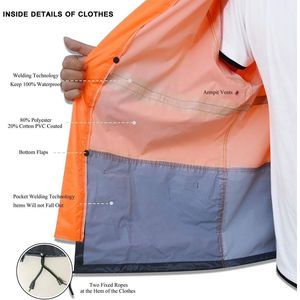 Combinaison de pluie imperméable haute visibilité réfléchissante 2026 pour hommes et femmes, veste et pantalon de travail pour jours de pluie - Product Image 5