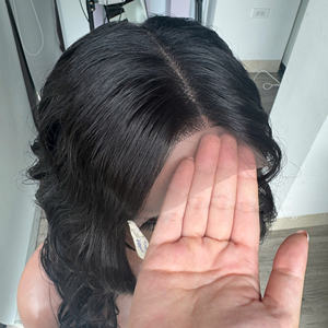 Precio al por mayor 100% Raw Virgin Vietnamita Humano Encaje Peluca Trama Natural Ondulado Negro Color Super Doble Extensiones de cabello dibujado - Product Image 5