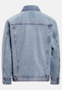 Veste en jean classique pour homme, bleu uni, col rabattu, style décontracté, simple boutonnage, coupe droite, en coton, collection automne 2026 - Product Image 5