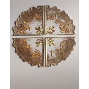 Sous-verres en résine élégants et artisanaux pour organiser des objets promotionnels ovales et ronds - Product Image 1