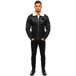 Veste en cuir pour homme de style vintage, en tissu tissé enduit de cuir véritable, durable, respirante, prix compétitif, marque privée, ODM - Product Image 6