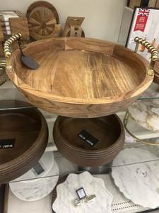 Modern Home Decor Wooden Serving Decorative <b>Storage</b> <b>Trays</b> with Handles BY WONDER OVERSEAS - Product Image 3