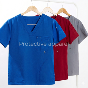 High Quality Durable Scrub <b>set</b> for Medical Female and Male <b>doctors</b>- V Neck style - Product Image 6
