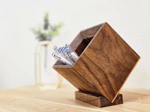 Porte-stylos en bois fait main, organisateur de bureau minimaliste, type sur pied, à un seul niveau, support de rangement multifonctionnel pour usage au bureau - Product Image 4