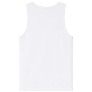 Camiseta sin mangas acanalada de algodón para hombre, blanca lisa, para verano, ajuste slim, uso casual, suministro OEM al por mayor - Product Image 2