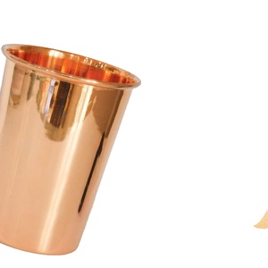 Fournisseur et fabricant en gros de verres à eau en cuivre, logo personnalisé, export, vaisselle réutilisable, durable, usine en Inde - Product Image 1