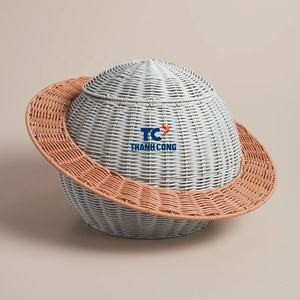 Mejor Venta de cesta de almacenamiento de ratán SATURNO con tapa tejida forma de planeta organizador de juguetes para habitación de niños al por mayor Natural - Product Image 1