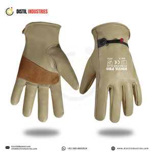 Heavy-Duty Cowhide Leather Work <b>Gloves</b> <b>Driver</b> <b>Gloves</b> for Truck Driving Warehouse Gardening Split Leather Palm Safety <b>Gloves</b> - Product Image 4