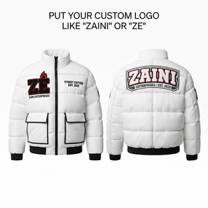 Premium 500g Cotton Shell Waterproof Windproof Hooded Camouflage Quilted <b>Jacket</b> <b>White</b>/Black Winter Men's Casual - Product Image 1