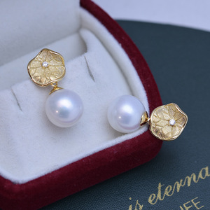 Women's Freshwater 11-12mm Large White Strong Light <b>Fine</b> <b>Dangle</b> <b>Earrings</b> Minimalist S925 Silver Buckle Minimalist Women's - Product Image 3