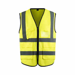 Vêtements de sécurité réfléchissants en polyester 100% avec logo personnalisé, veste de chantier pour vêtements de travail - Product Image 3