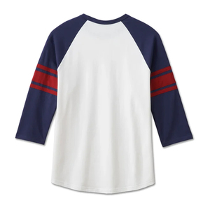 Camiseta Raglán para Hombre, Manga en Contraste, Cuello Redondo, Mezcla de Algodón, Jersey de 180 Gramos, Logotipo Frontal Personalizado, Estilo Urbano, Corte Regular, Impresión Digital - Product Image 1