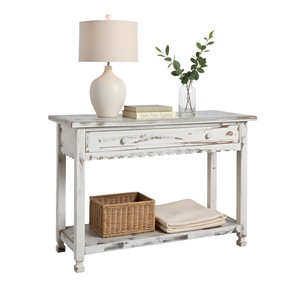 Acacia Wood <b>Rustic</b> <b>Console</b> <b>Table</b> Distressed Finish Wholesale - Handcrafted - Product Image 1