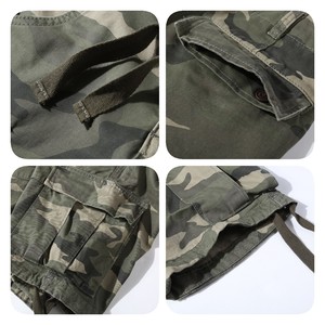 Pantalones Cortos Cargo de Color Sólido para Hombre, Cintura Elástica, con Bolsillos, Secado Rápido, Tela Oxford, Estilo Casual, Cierre con Cordón - Product Image 5