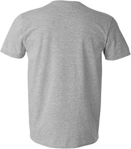T-shirt décontracté gris à manches courtes et col rond pour homme en jersey de coton coupe classique - Product Image 4