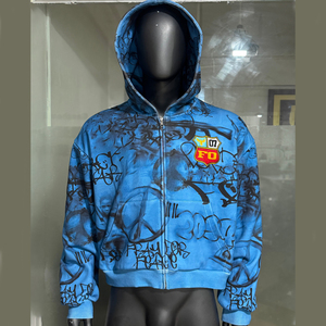 Sudadera con Capucha para Hombre, Estilo Vintage, con Estampado de Calaveras, 100% Algodón Ecológico, Hombros Caídos, Personalizable, Último Modelo 2026, Superventas - Product Image 1