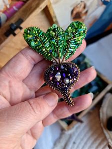 Elegant Handmade Embroidered Beaded Butterfly Brooch Artistic Fashion Jewelry Gift for Women - Product Image 4
