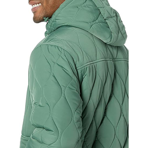 Warm Lightweight Hooded Quilted Puffer <b>Jacket</b> For Women <b>With</b> Full Front <b>Zipper</b> And Deep Side <b>Pockets</b> - Product Image 5