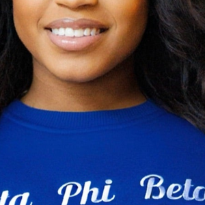 Sudadera de chenilla azul Zeta Phi Beta Legacy para mujer, suéter informal con letras griegas de la hermandad, top bordado - Product Image 2