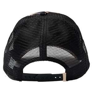 Casquette Trucker en Toile Florale Tropicale RAZERS IMPEX, Réglable, Unisexe, Décontractée, Été, Noir, Feuilles Orange, Fleurs Blanches, 5 Panneaux - Product Image 5