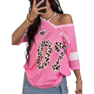 Jersey Personalizable de Fútbol Americano para Fanáticos del Cáncer de Mama, Jersey para el Día del Partido con Logotipo, Nombre y Número Impresos Personalizados - Product Image 3