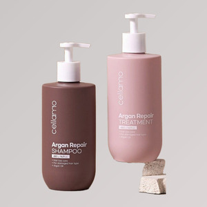 Shampooing pour cheveux Cellamo Korean Argan Repair Shampoo Fabriqué en Corée 480g Liquide Floral Herbal Pour Tous Types de Peau - Product Image 2